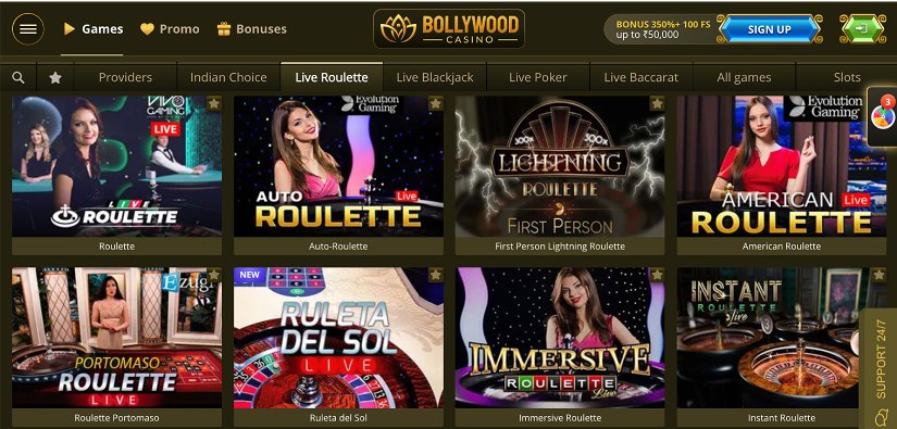 Bollywood Live Roulette