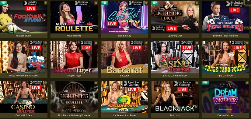 evolution live games